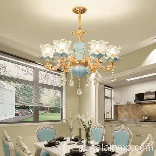 Candelador de luxo de cristal elegante K9 para hotéis